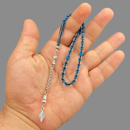 4x7 mm BİLEK BOY SÜRMELİ TOZ KEHRİBAR KAPLAMA PÜSKÜLLÜ
