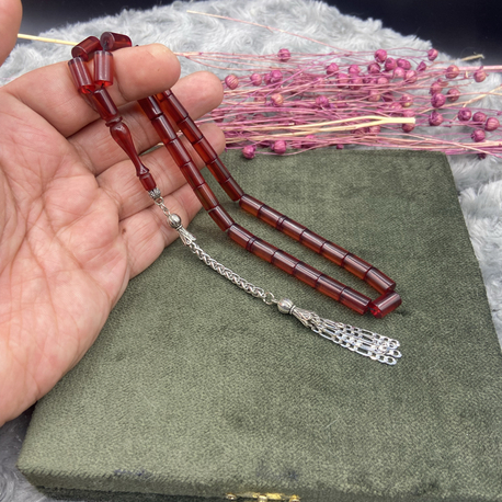 7x11 mm MEHMET ERBABACAN BLOK ZAR KEHRİBAR KAPLAMA PÜSKÜLLÜ 