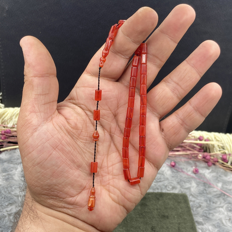 5x8 mm Salih Şirin Usta İşi Ateş Kehribar 