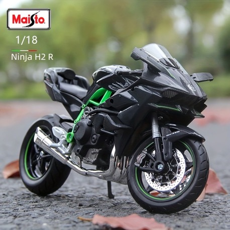 Kawasaki H2R Ninja – 1:18 Ölçekli Diecast Motosiklet Modeli | Yüksek Detaylı Döküm Tasarım