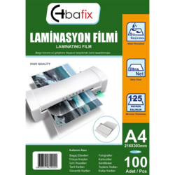 BAFİX A4 LAMİNASYON FİLMİ 125MC