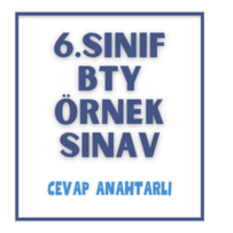 6. Sınıf - 1. Dönem 1. Yazılı Sınav & Cevap Anahtarı