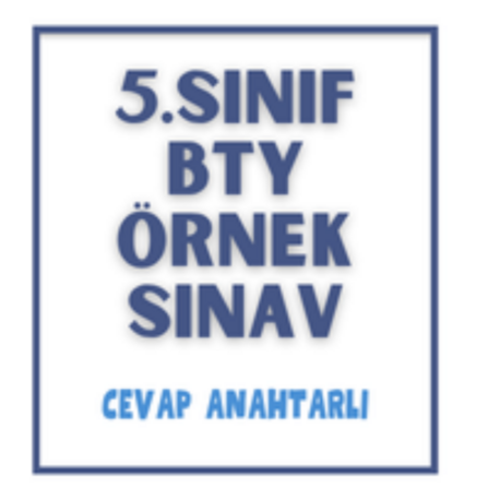 5. Sınıf - 1. Dönem 1. Yazılı Sınav & Cevap Anahtarı