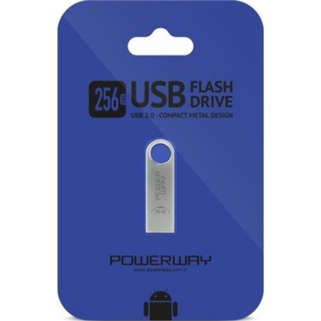 POWERWAY 256GB METAL FLASH BELLEK