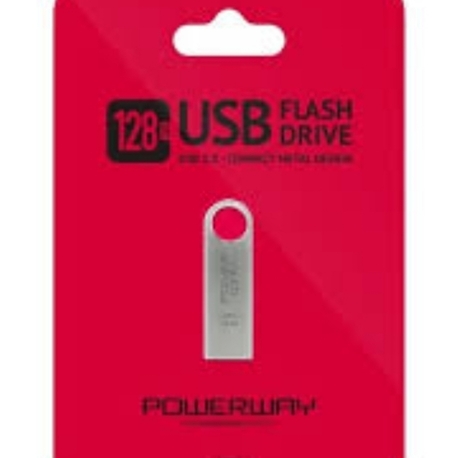 POWERWAY 128GB METAL FLASH BELLEK