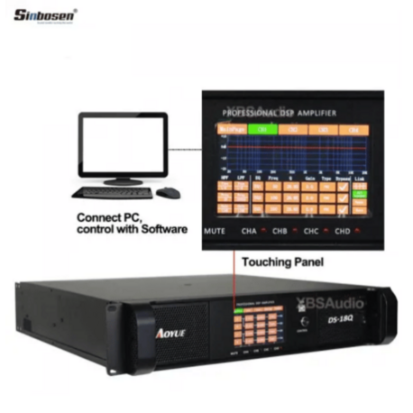 Sinbosen DSP18000Q 4 Kanal Digital DSP Yüksek Kaliteli Power Amplifier Amplifikatör