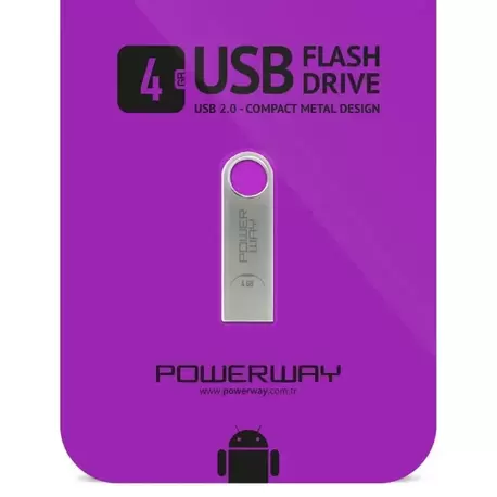 POWERWAY 4GB METAL FLASH BELLEK