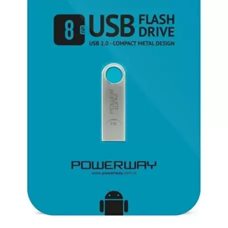 POWERWAY 8GB METAL FLASH BELLEK