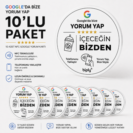 Biply Özelleştirilmiş Mini Google Yorum Toplayıcı 10'lu