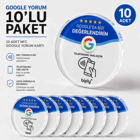 Biply Mini Masa Google Yorum Toplayıcı 10'lu