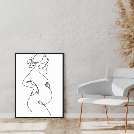One Line Dekoratif Tablo 35x50