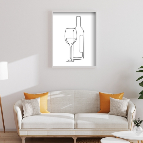 One Line Dekoratif Tablo 35x50