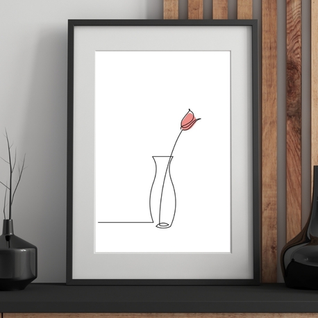 One Line Dekoratif Tablo 35x50