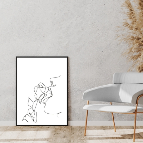 One Line Dekoratif Tablo 35x50
