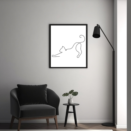 One Line Dekoratif Tablo 35x50