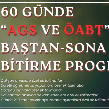 60 GÜNDE AGS & ÖABT'yi BAŞTAN-SONA BİTİRME PROGRAMI (2026)