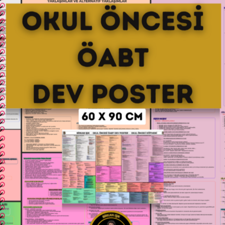 OKUL ÖNCESİ ÖABT DEV POSTER (60x90 cm) (A1 Kuşe Kağıdına Renkli Baskı)