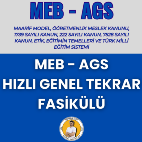 MEB / AGS - HIZLI GENEL TEKRAR FASİKÜLÜ - BAŞUCU KİTABI (2026)
