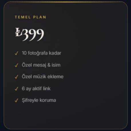 Kişiye Özel Dijital Anı Sayfası Hizmeti