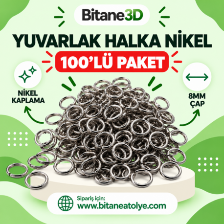 8mm Yuvarlak Halka NİKEL