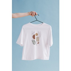 Line Art Hands Oversize Tişört Unisex