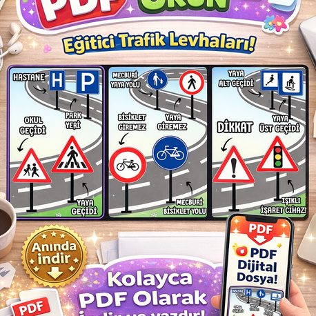TRAFİK LEVHALARI AFİŞ - DİJİTAL ÜRÜN