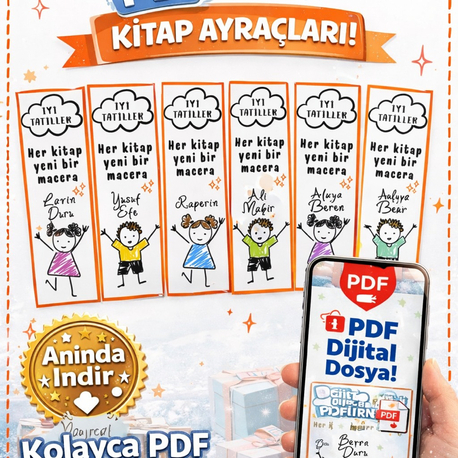 KİTAP AYRACI KARAKTER - DİJİTAL ÜRÜN