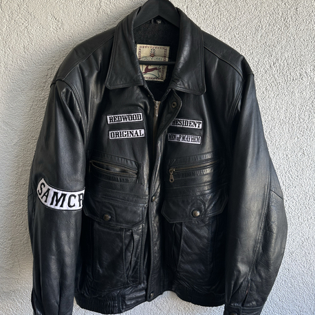 Vintage SOA Bomber Deri Ceket