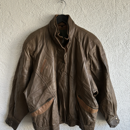 Vintage Bomber Deri Ceket