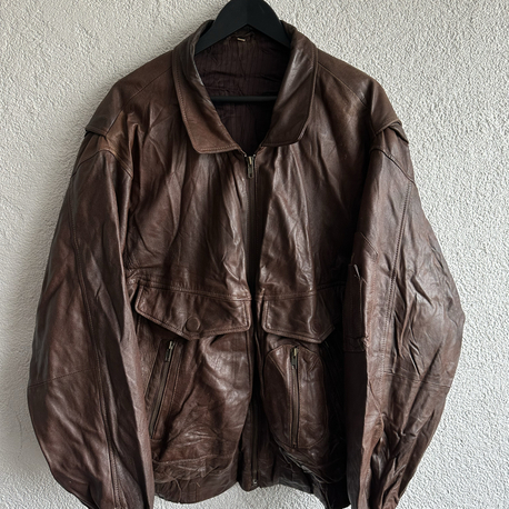 Vintage Bomber Deri Ceket
