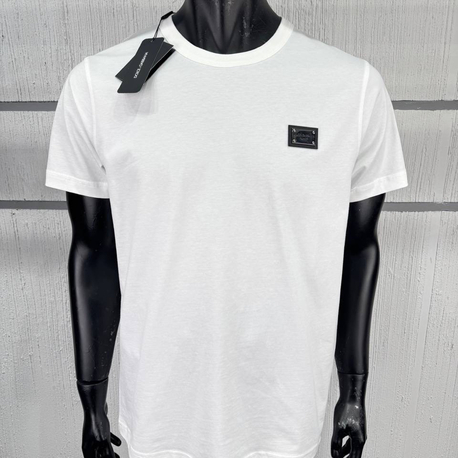 D-g Beyaz Metal Logo T-Shirt
