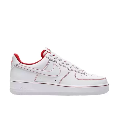 Air Force 1 Low Red Stitch White