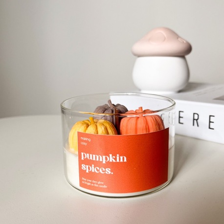 Pumpkin Spices – Balkabağı Figürlü %100 Soya Mumu