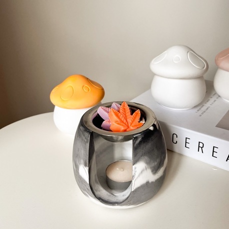 Oval Aromaterapi Buhurdanlığı – Eritmelik & Tealight Mum Seti Dahil