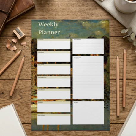 A4 The Argenteuil Bridge Weekly Planner – Printable PDF & PNG