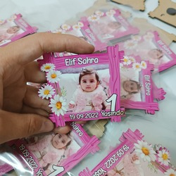 Papatyalı Doğum Günü Magneti
