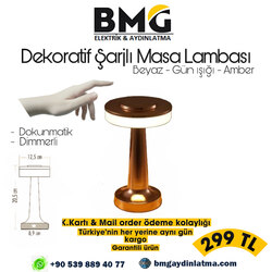 Modern Dekoratif Şarjlı Masa Lambası