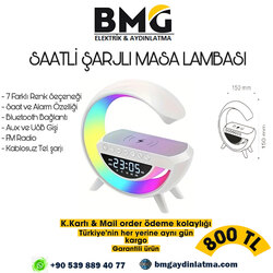 Saatli Şarjlı Masa Lambası