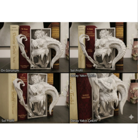 Balrog 3D Kitap Köşesi - Moria Temalı Book Nook ve Raf Dekoru - LOTR Koleksiyonu