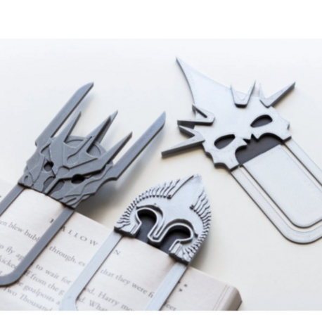 Yüzüklerin Efendisi 3'lü Kitap Ayracı Seti - Sauron, Witch-King, Gondor - 3D Baskı Tasarım