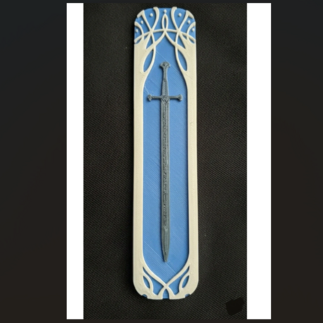 Anduril Kılıcı Kitap Ayracı - Yüzüklerin Efendisi Temalı 3D Baskı - Orta Dünya Koleksiyonu