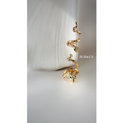 Yılan Figür Earcuff Küpe