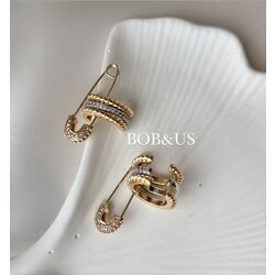 Tekli Çengel Earcuff Küpe