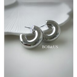 Boru Yarım Halka Küpe 