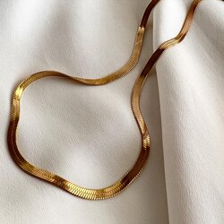 Çelik Gold İtalyan Ezme Kolye