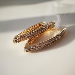 Zirkon Kaplama Gold Küpe