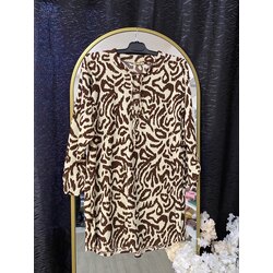 Kahverengi Detaylı Tunik