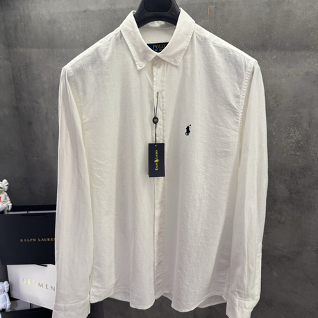 RL 2026 Premium Slim fit Ham Keten Beyaz Gömlek