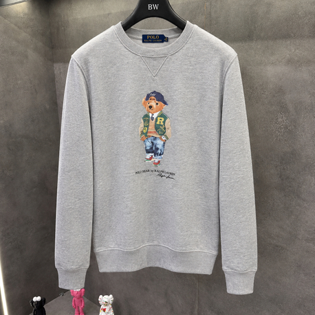 RL Premium Crew Yaka Ayıcık Gri Sweatshirt