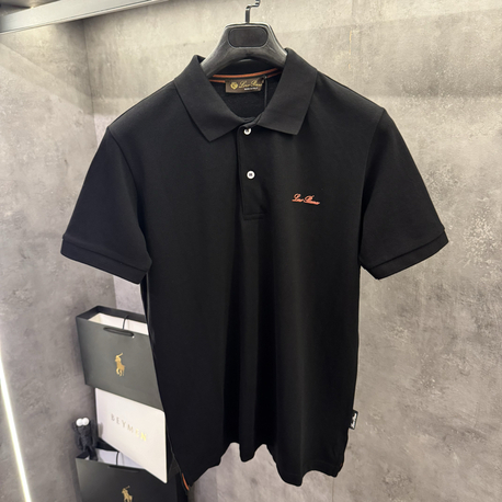 Loro Piana Ss’26 Premium Siyah Polo Yaka